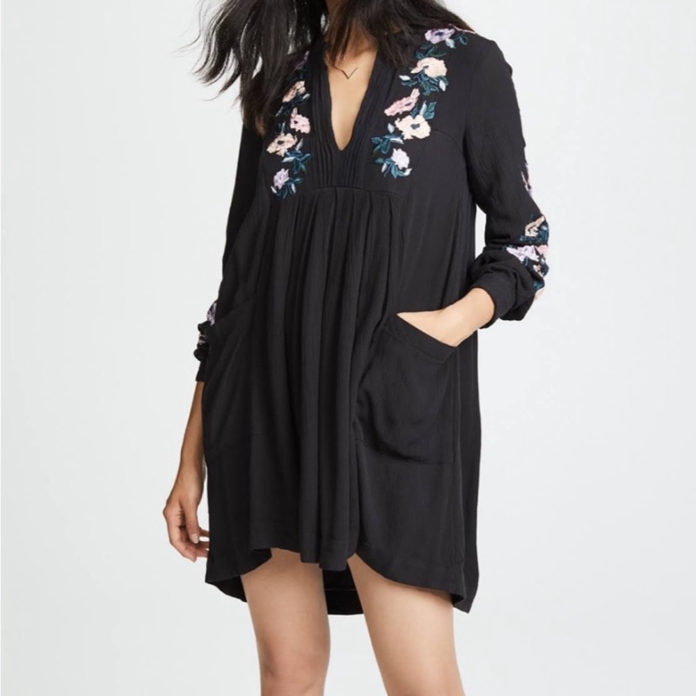 FREE PEOPLE ⚡️ Mia Gauze Embroidered Mini Dress